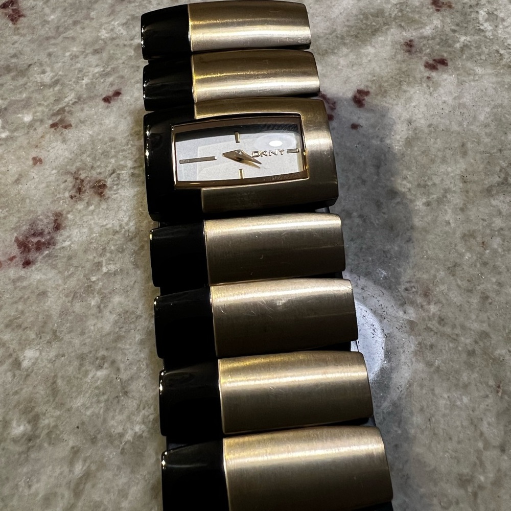 DKNY Gold and Black Bracelet‎ Watch